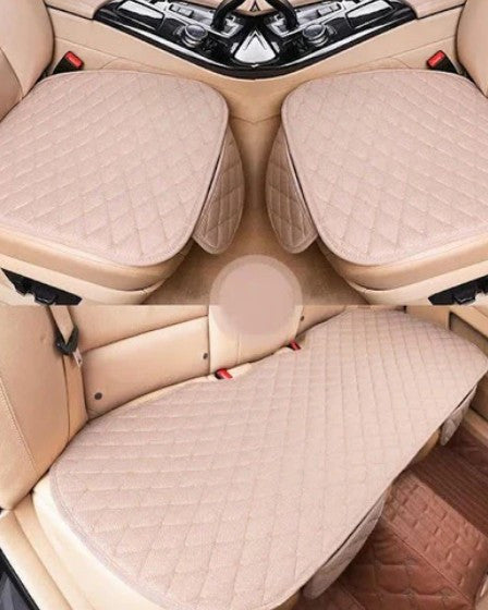 Huse de protectie pentru sezut, scaune auto, material textil, crem