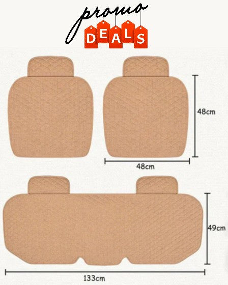 Huse de protectie pentru sezut, scaune auto, material textil, crem