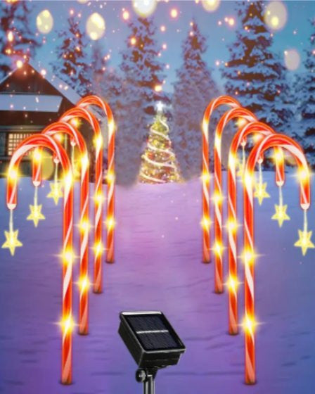 Acadele Solare Luminoase LED, 38 cm – Decorațiune Exterior Grădină & Crăciun