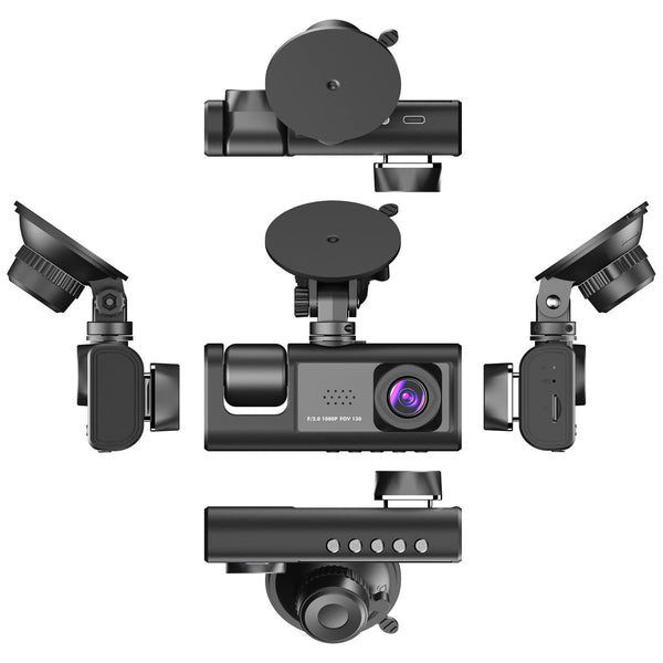 Camera auto tripla Full HD, 3 camere, Ecran 2'', G-Senzor