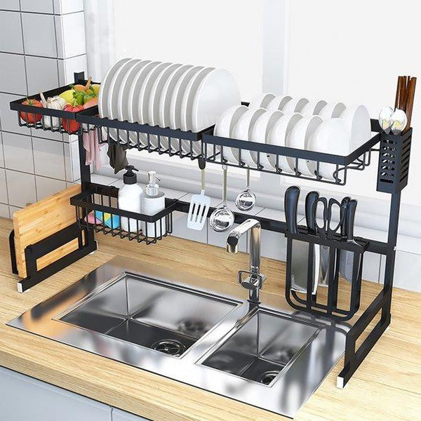 Scurgator de vase deasupra chiuvetei, 65 cm, Negru