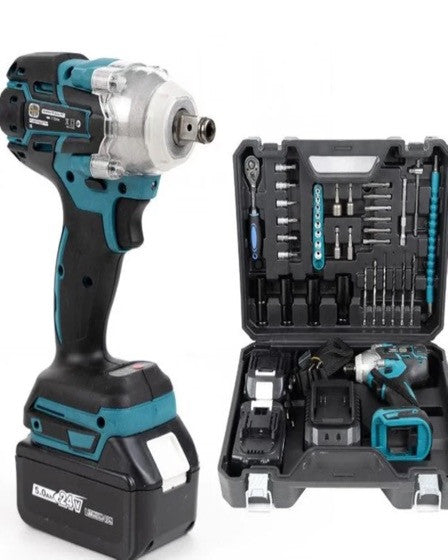 Trusa bormasina cu impact cu 40 accesorii si 2 Acumulatori, 350Nm, 24V, 5Ah