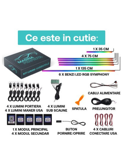 Kit Lumini Ambientale 18 in 1, Universal, Multicolor