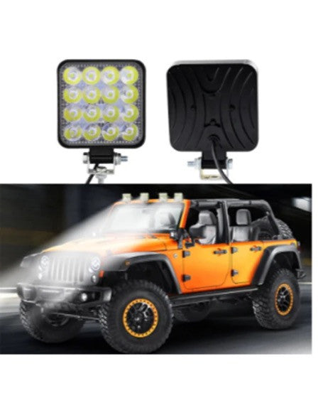 Set 2 proiectoare LED auto offroad 48W, 16 LED, 12V-24V