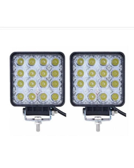 Set 2 proiectoare LED auto offroad 48W, 16 LED, 12V-24V