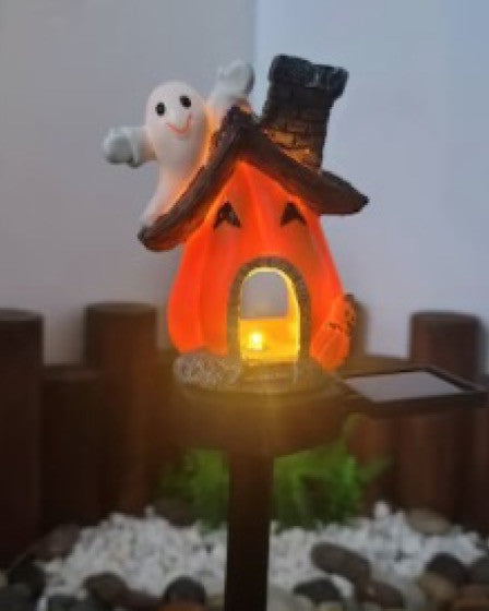 Set 2 x Lampa solara 30 cm, Dovleac placintar