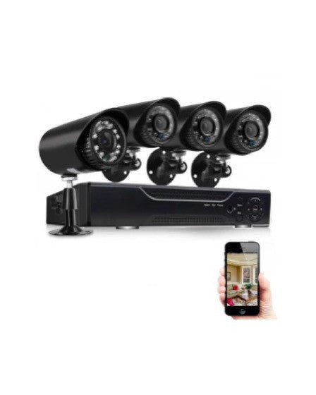 Sistem de supraveghere FULL HD Kit DVR cu 4 camere exterior / interior