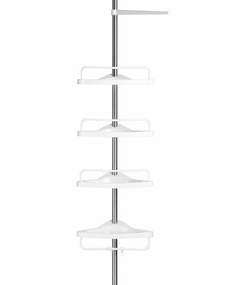 Etajera telescopica pentru baie, 4 rafturi, 100-260 cm