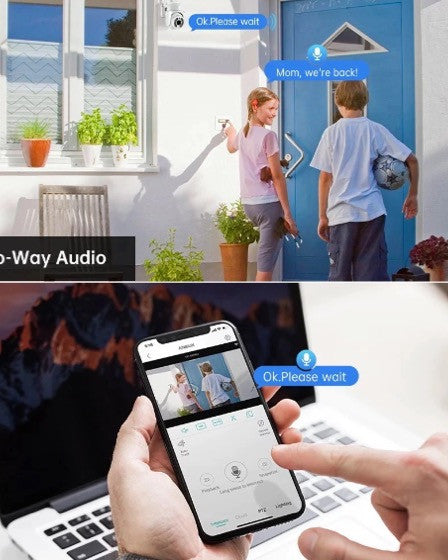 Set 4 x camera de supraveghere IP 360 WiFi, card 32 GB