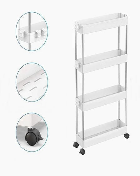 Etajera cu 4 rafturi pentru spatii inguste