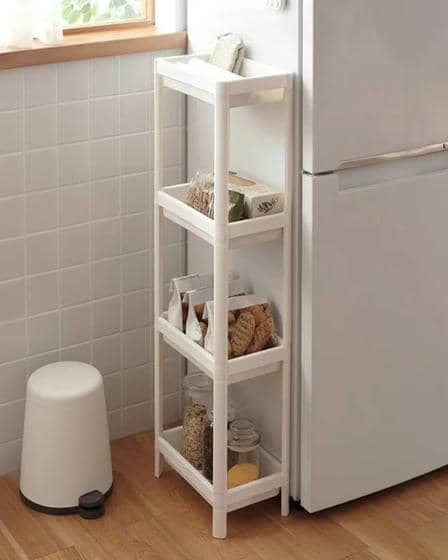 Raft multifunctional 4 nivele, alb, pentru baie/bucatarie/birou