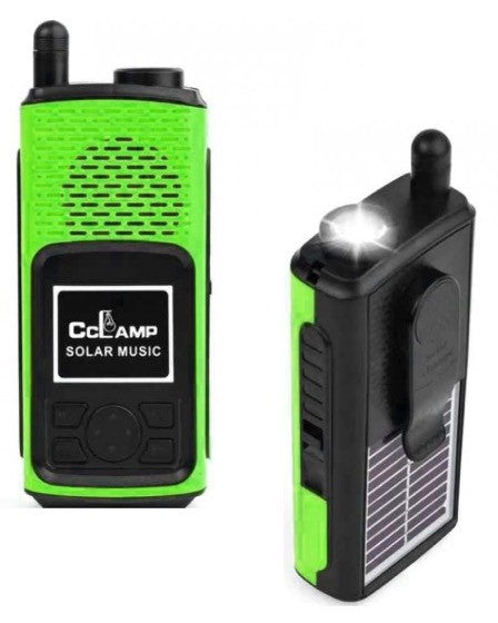 Radio portabil cu lanterna, alimentare duala solar si retea