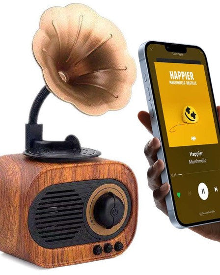 Boxa Retro Gramofon, Bluetooth, USB/TF, Baterie 1200 MAh