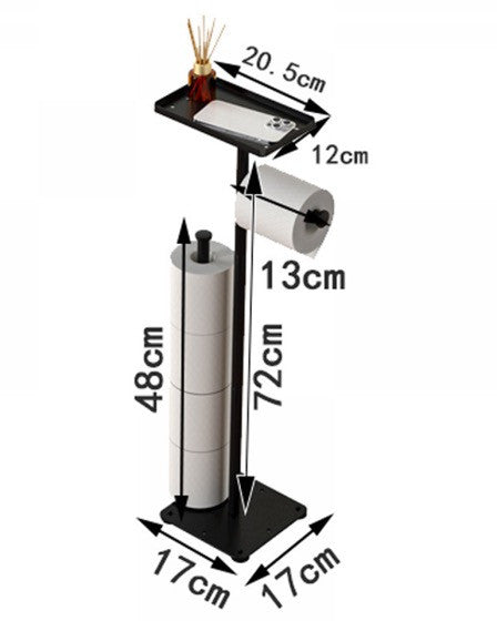 Suport metalic pentru hartia igienica 72 cm, Negru