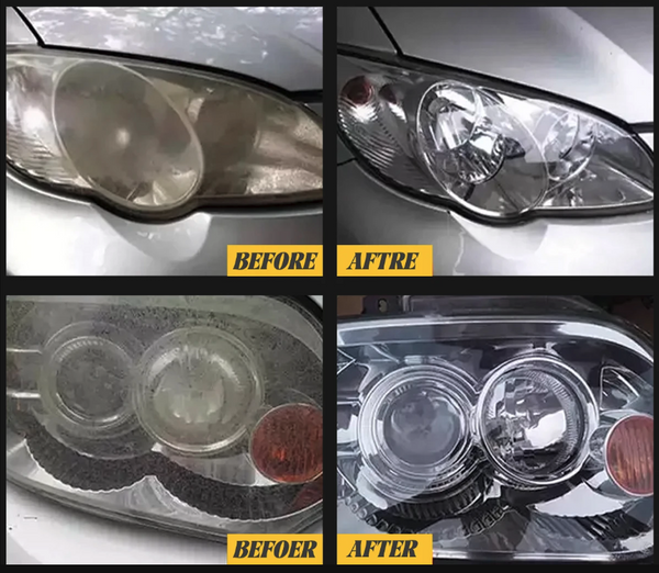 2 x Pasta Polish pentru Faruri Auto, 120 ml, Refacere Culoare Plastic