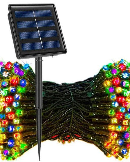 Instalatie solara 300 LED, 30 metri, Multicolor