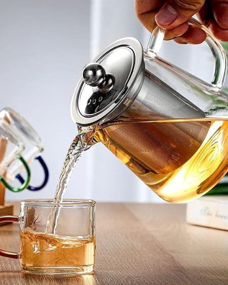 Ceainic din sticla cu infuzor, capacitate 750 ml