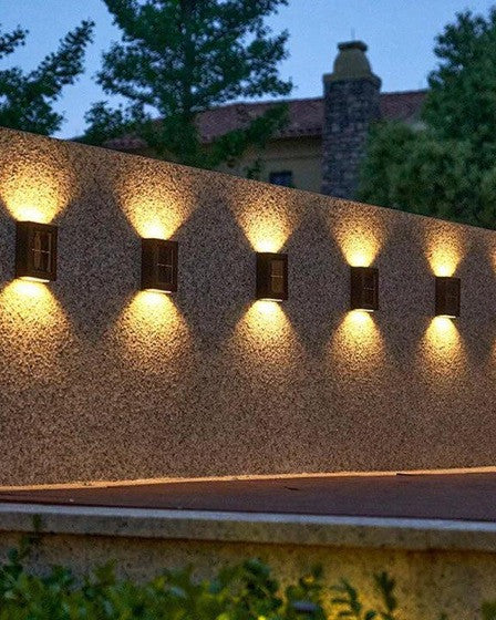 Set 8 x lampa solara 4 LED cu lumina bidirectionala