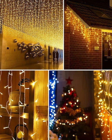 Instalatie solara cu telecomanda, 430 LED, Alb cald, interconectabila