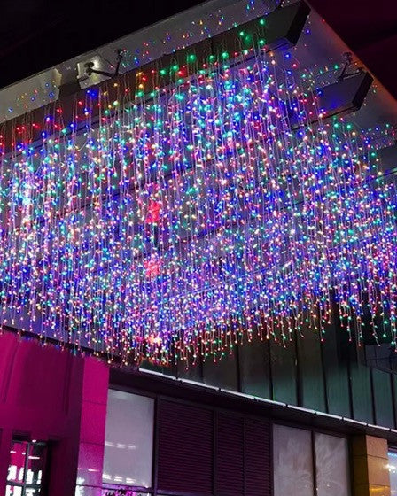 Instalatie LED cu franjuri lungi 1 M, Lungime 25 M, 500 LED, Multicolor