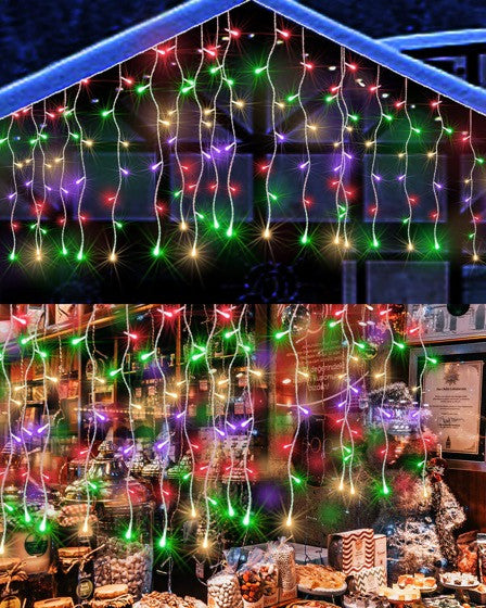 Instalatie LED cu franjuri lungi 1 M, Lungime 25 M, 500 LED, Multicolor