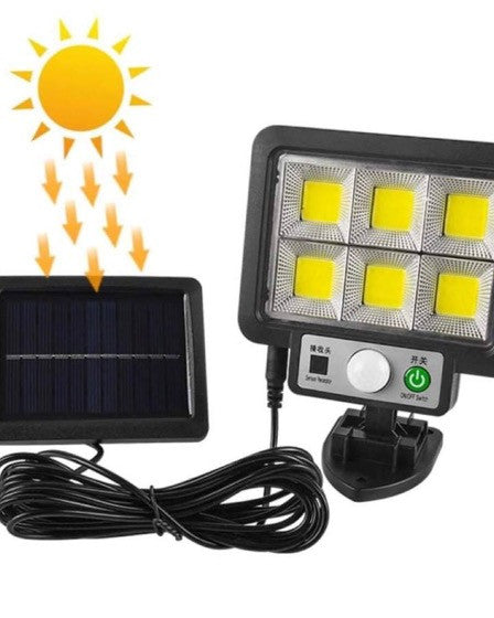 Proiector solar 120 LED 6 COB senzor de lumina si miscare