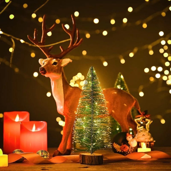 Bradut de masa ornamental, pe suport lemn, 15 cm inaltime