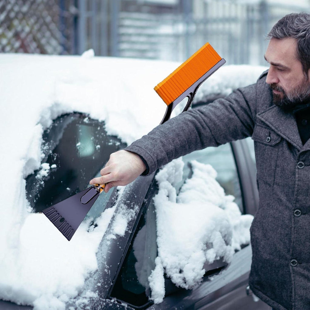 Perie de Zapada cu Racleta pentru Masina, Multifunctionala, Demontabila, cu Maner Antiderapant