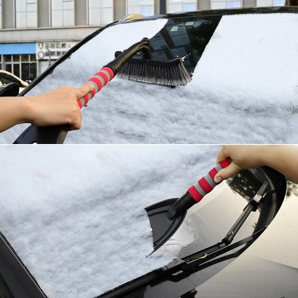 Perie auto cu racleta pentru curatat zapada, gheata, rotativa, demontabila