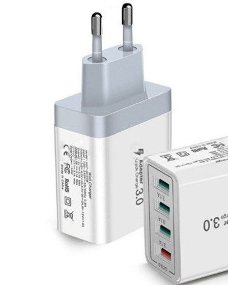 Incarcator Fast Charge pentru Telefon 33W, Incarcator Quick Charge cu 4 Porturi USB-A, Power Delivery 33W