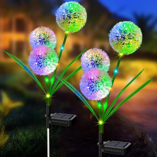 Lampa LED Papadie multicolor, incarcare solara, IP65, ABS, 70 cm