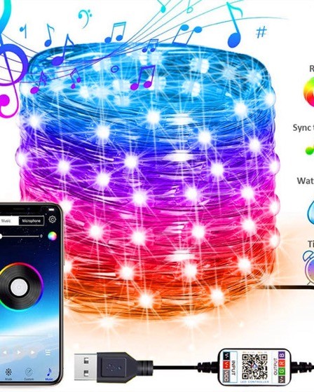 Banda LED RGB 5 M, aplicatie pe telefon