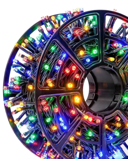 Instalatie luminoasa de Craciun, rola bec diamant, 480 de leduri multicolore, 100 metri