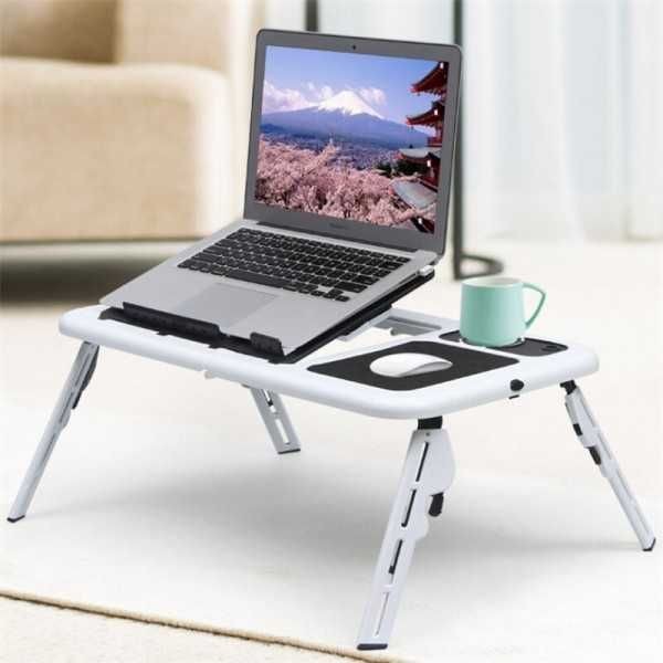 Masa laptop E-Table cu 2 ventilatoare si picioare reglabile