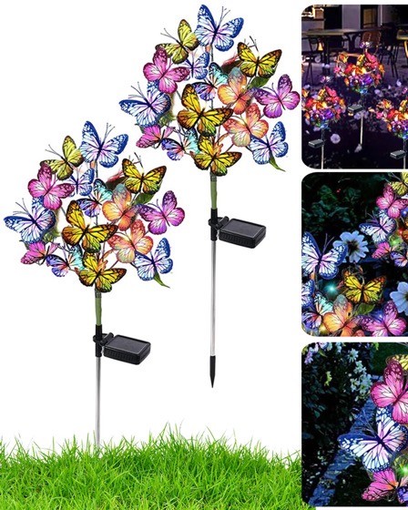 Lampa solara Fluturi LED 70 cm, IP 66