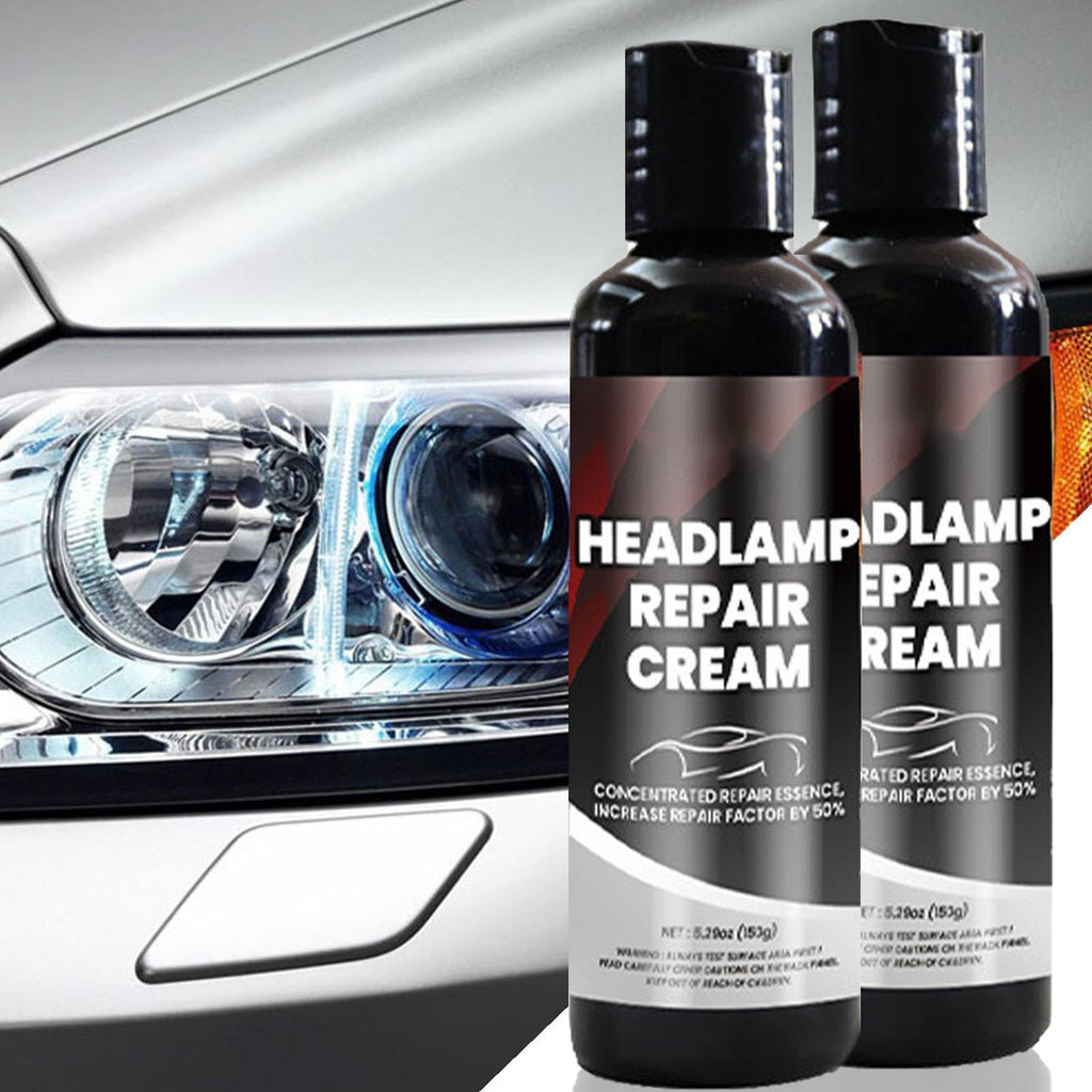 2 x Pasta Polish pentru Faruri Auto, 120 ml, Refacere Culoare Plastic