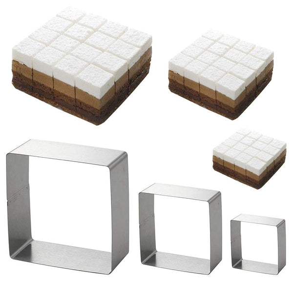 Set 3 forme tort, Inel pentru tort, Square