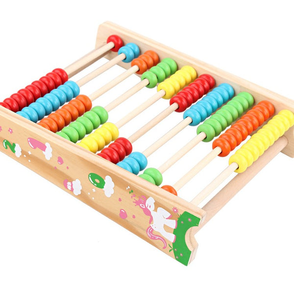 Numaratoare 100 bile, lemn multicolor 4 si 6 ani